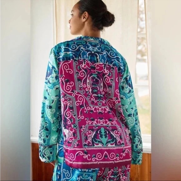 Anthropologie Paisley Silky PJ Set size XS Small
top is XS, bottoms are Small - Picture 2 of 12